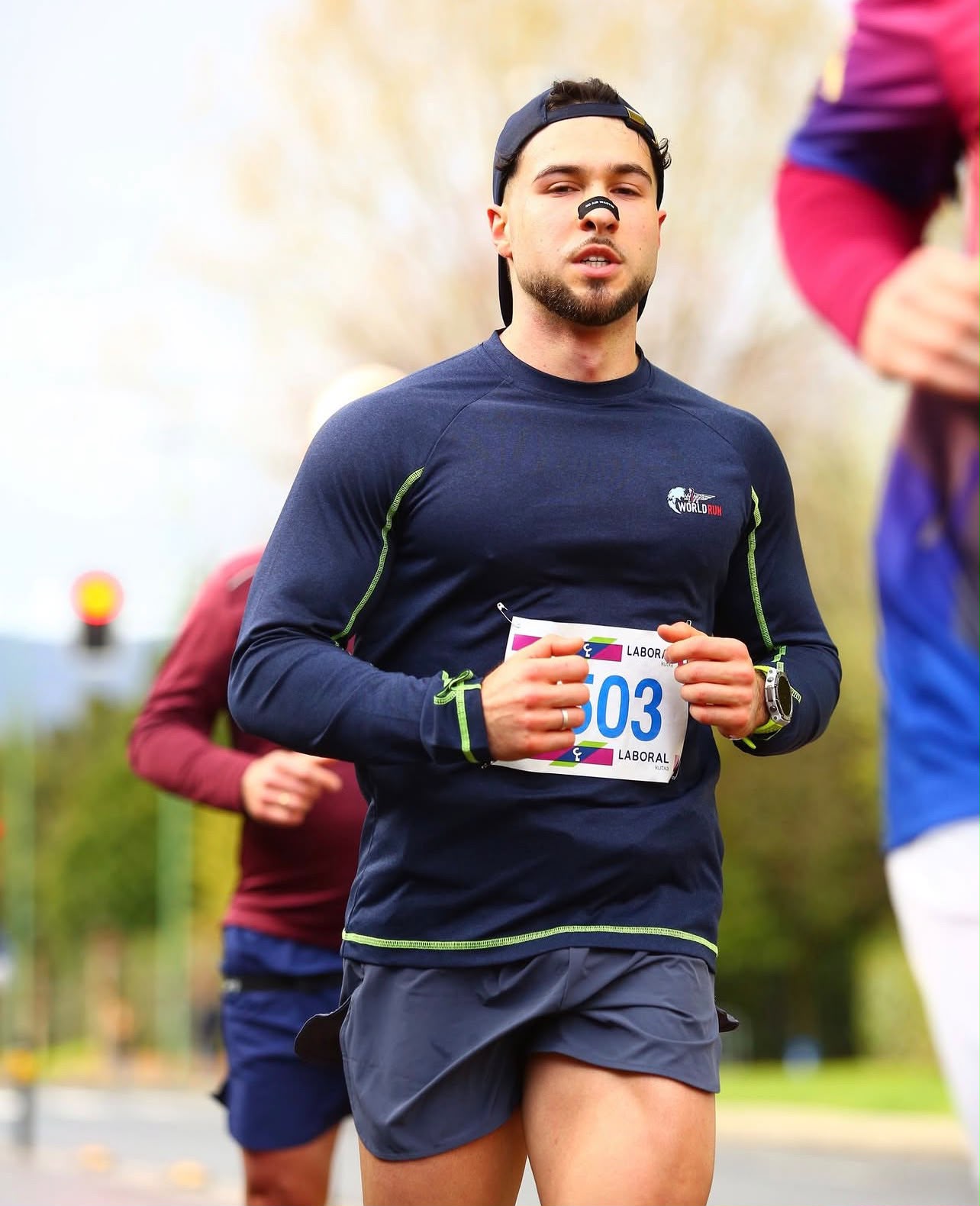 Ander Abiega corriendo en competición